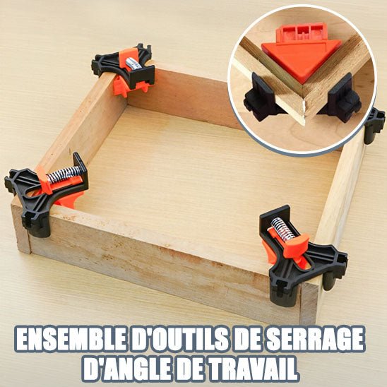 Outils de serrage d'angle (ensemble de 4) : La solution parfaite pour vos projets de menuiserie - Brico Écono Cuisine