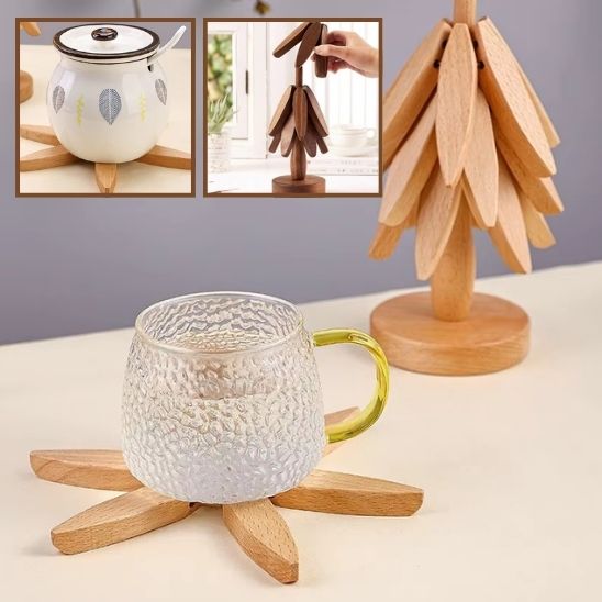 Sous-plat  arbre / sous-verre en bois tendance