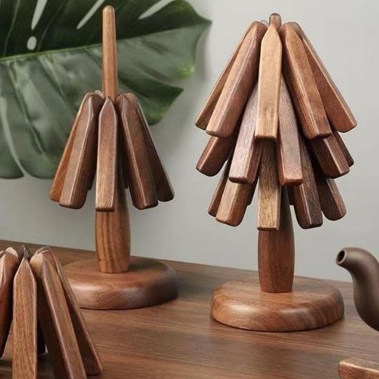 Sous-plat  arbre / sous-verre en bois tendance